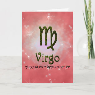 Pick Color Virgo Zodiac Astrologisches Zeichen Karte