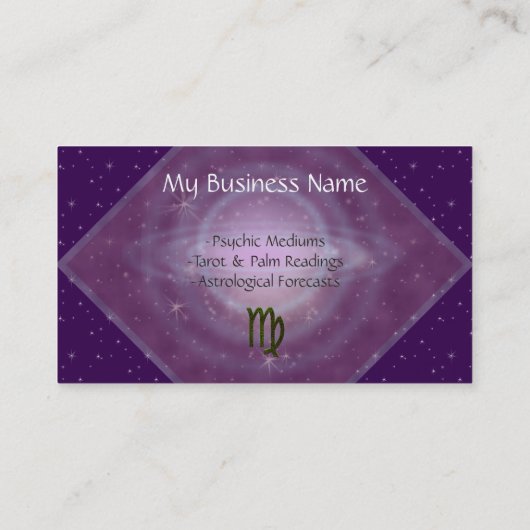 Pick Color Virgo Zodiac Astrologisches Zeichen Visitenkarte (Rückseite)
