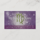 Pick Color Virgo Zodiac Astrologisches Zeichen Visitenkarte (Vorderseite)