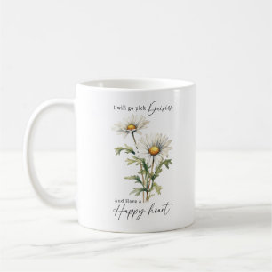 Pick Daisies und haben ein glückliches Herz Kaffeetasse