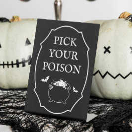 Pick dein Gift-Halloween-Party Sockelschild