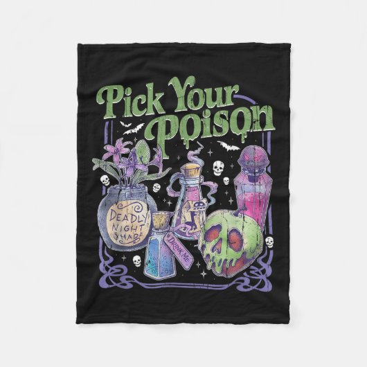 Pick dein Gift, Vintage Prinzessin Halloween Fleecedecke (Vorderseite)