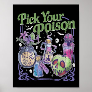 Pick dein Gift, Vintage Prinzessin Halloween Poster
