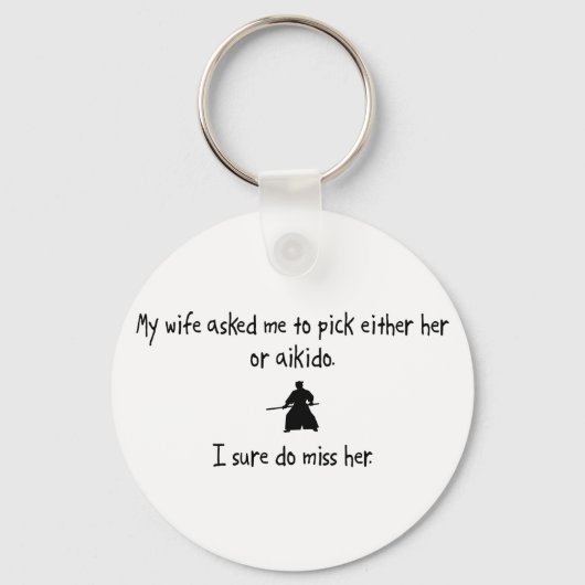 Pick-Ehefrau oder Aikido Schlüsselanhänger (Vorderseite)