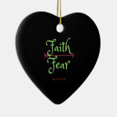Pick Faith über Angst Christliches Shirt Keramik Ornament (Rechts)