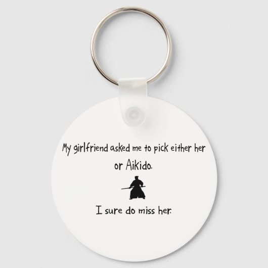 Pick Girlfriend oder Aikido Schlüsselanhänger (Vorderseite)