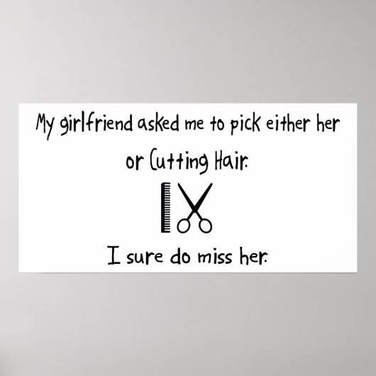 Pick Girlfriend oder Cutting Hair Poster (Vorne)