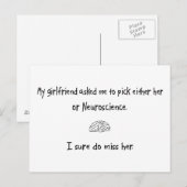 Pick Girlfriend oder Neuroscience Postkarte (Vorne/Hinten)
