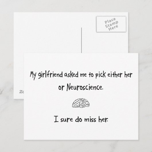 Pick Girlfriend oder Neuroscience Postkarte (Vorne/Hinten)