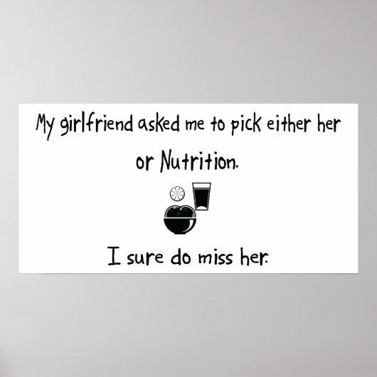 Pick Girlfriend oder Nutrition Poster (Vorne)