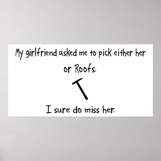 Pick Girlfriend oder Roofs Poster (Vorne)