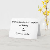 Pick Girlfriend oder Skydiving Karte (Gelbe Blume)