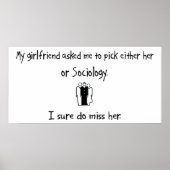Pick Girlfriend oder Soziologie Poster (Vorne)