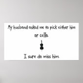 Pick Husband oder Cello Poster (Vorne)