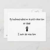 Pick Husband oder Chor Postkarte (Vorne/Hinten)