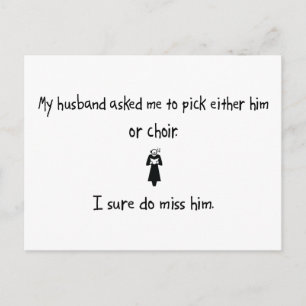 Pick Husband oder Chor Postkarte
