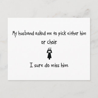 Pick Husband oder Chor Postkarte