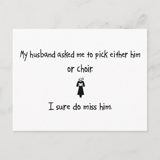 Pick Husband oder Chor Postkarte (Vorderseite)