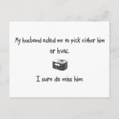 Pick Husband oder HVAC Postkarte (Vorderseite)