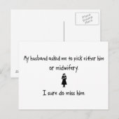Pick Husband oder Midwifery Postkarte (Vorne/Hinten)
