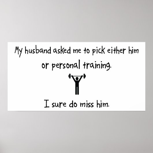 Pick Husband oder Personal Training Poster (Vorne)