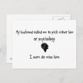 Pick Husband oder Psychologie Postkarte (Vorne/Hinten)
