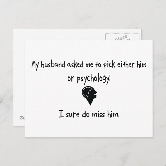 Pick Husband oder Psychologie Postkarte (Vorne/Hinten)