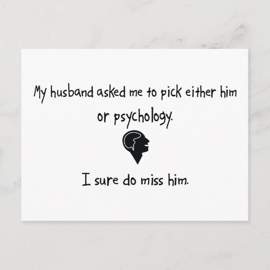 Pick Husband oder Psychologie Postkarte (Vorderseite)