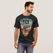Pick Jesus Christlich Music Pastor Gitarre Retro V T-Shirt (Vorne ganz)