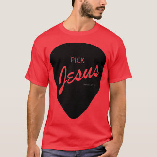 PICK JESUS FENDER STIL SCHWARZ T-Shirt