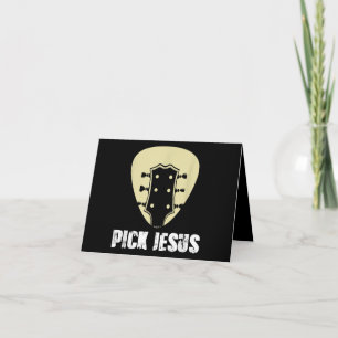 Pick Jesus Religician Geschenk Idee Gitarre Dankeskarte
