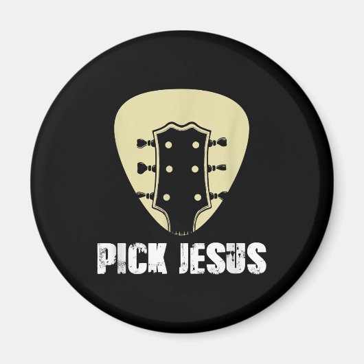 Pick Jesus Religician Geschenk Idee Gitarre Magnet (Vorne)
