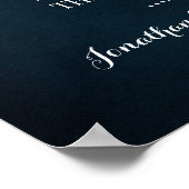 Pick Seat Either Side Wedding Wine Navy Schild (Ecke)