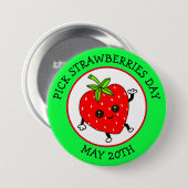 Pick Strawberries Day - 20. Mai Button (Vorne & Hinten)