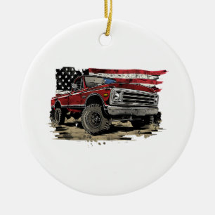 Pick-up-Truck der ersten Generation, alter Truck, Keramik Ornament