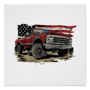 Pick-up-Truck der ersten Generation, alter Truck, Poster