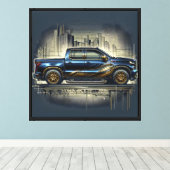 Pick-up-Truck Leinwanddruck (Insitu (Holzboden))