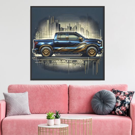 Pick-up-Truck Leinwanddruck (Insitu (Wohnzimmer))