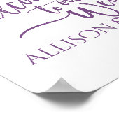 PICK-YOUR-EIGENE FARBE! Begrüßungszeichen Poster (Ecke)