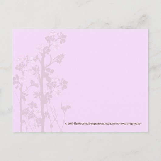 PICK-YOUR-EIGENE FARBE Japanischer Blumenstrauß Sa Ankündigungspostkarte (Rückseite)