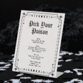 Pick Your Poison Gothic Halloween Wedween Bar Sockelschild