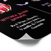 Pick Your Poison Halloween 2 Cocktail Menu Poster (Ecke)