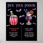 Pick Your Poison Halloween 2 Cocktail Menu Poster (Vorne)