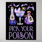 Pick your Poison Halloween Cocktail Drinks Poster (Vorne)