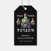 Pick your Poison Halloween Cocktail Party Geschenkanhänger (Vorderseite)