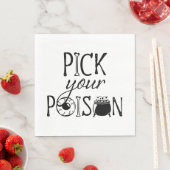 Pick Your Poison, Hexen-Thema Halloween Serviette (Beispiel)