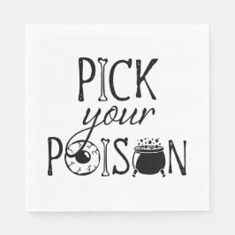 Pick Your Poison, Hexen-Thema Halloween Serviette