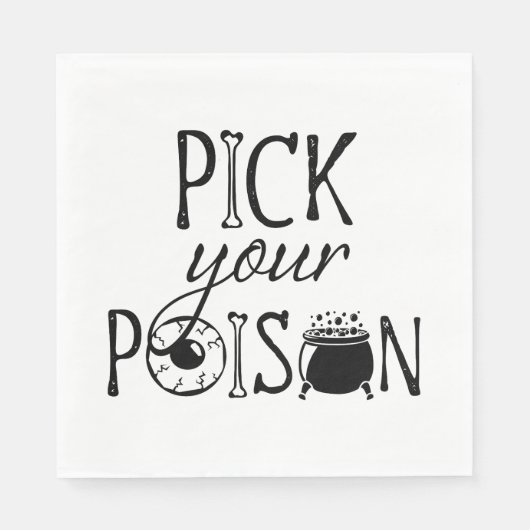 Pick Your Poison, Hexen-Thema Halloween Serviette (Vorderseite)