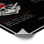 Pick your Poison Skeleton Wedding Cocktails Drink Poster (Ecke)