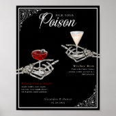 Pick your Poison Skeleton Wedding Cocktails Drink Poster (Vorne)